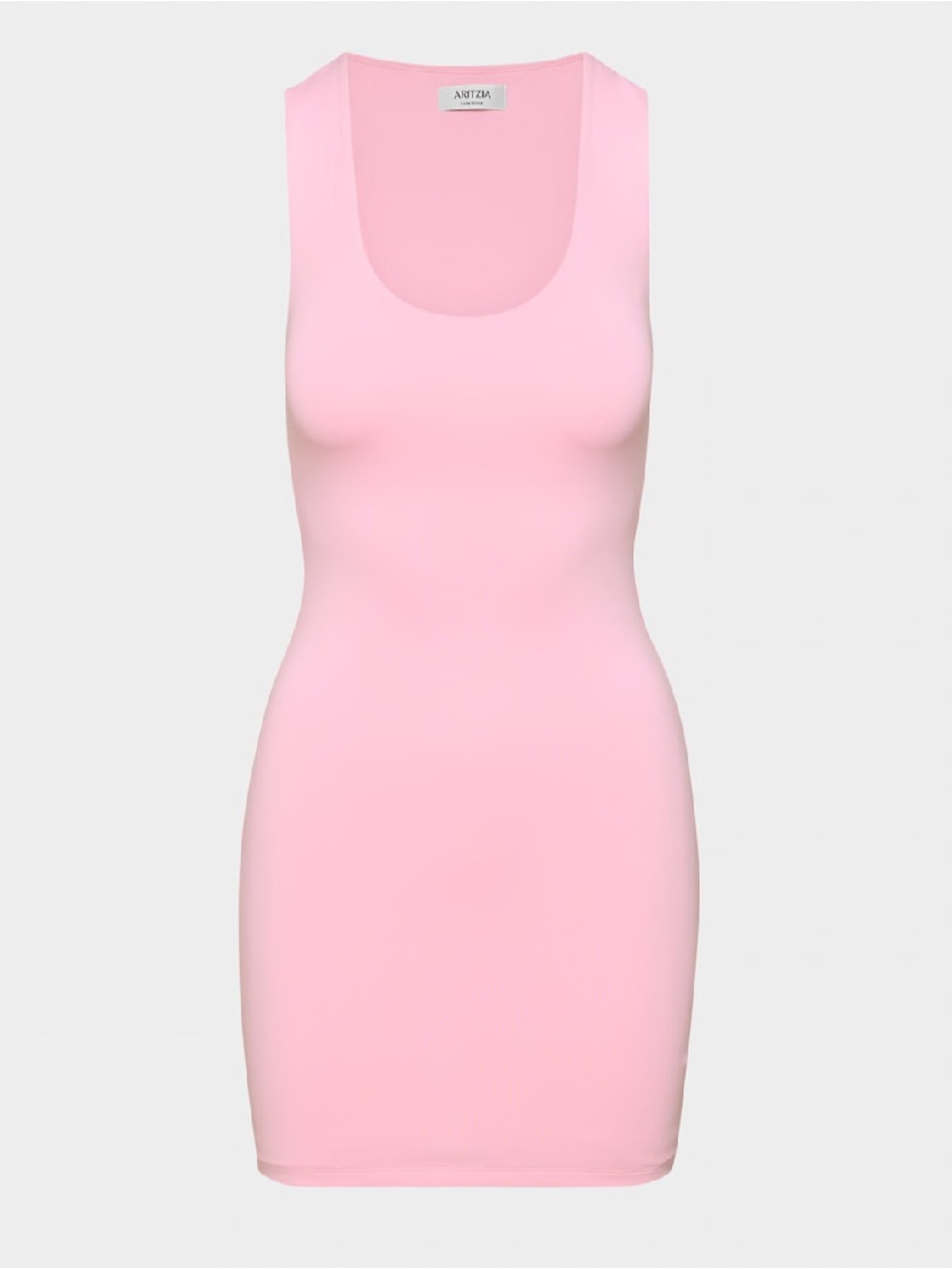 NEW Aritzia Contour Dress Hearten Pink Seamless Tank Stretch Mini Small GNO